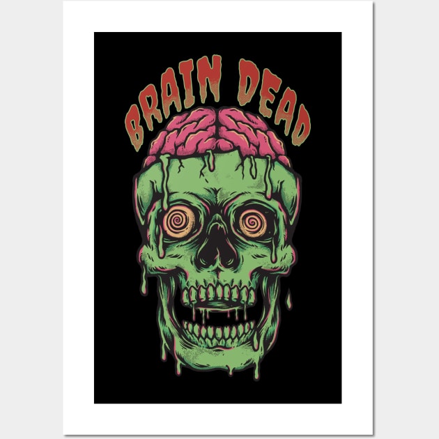 Brain Dead Skull Wall Art by Slikfreakartwork